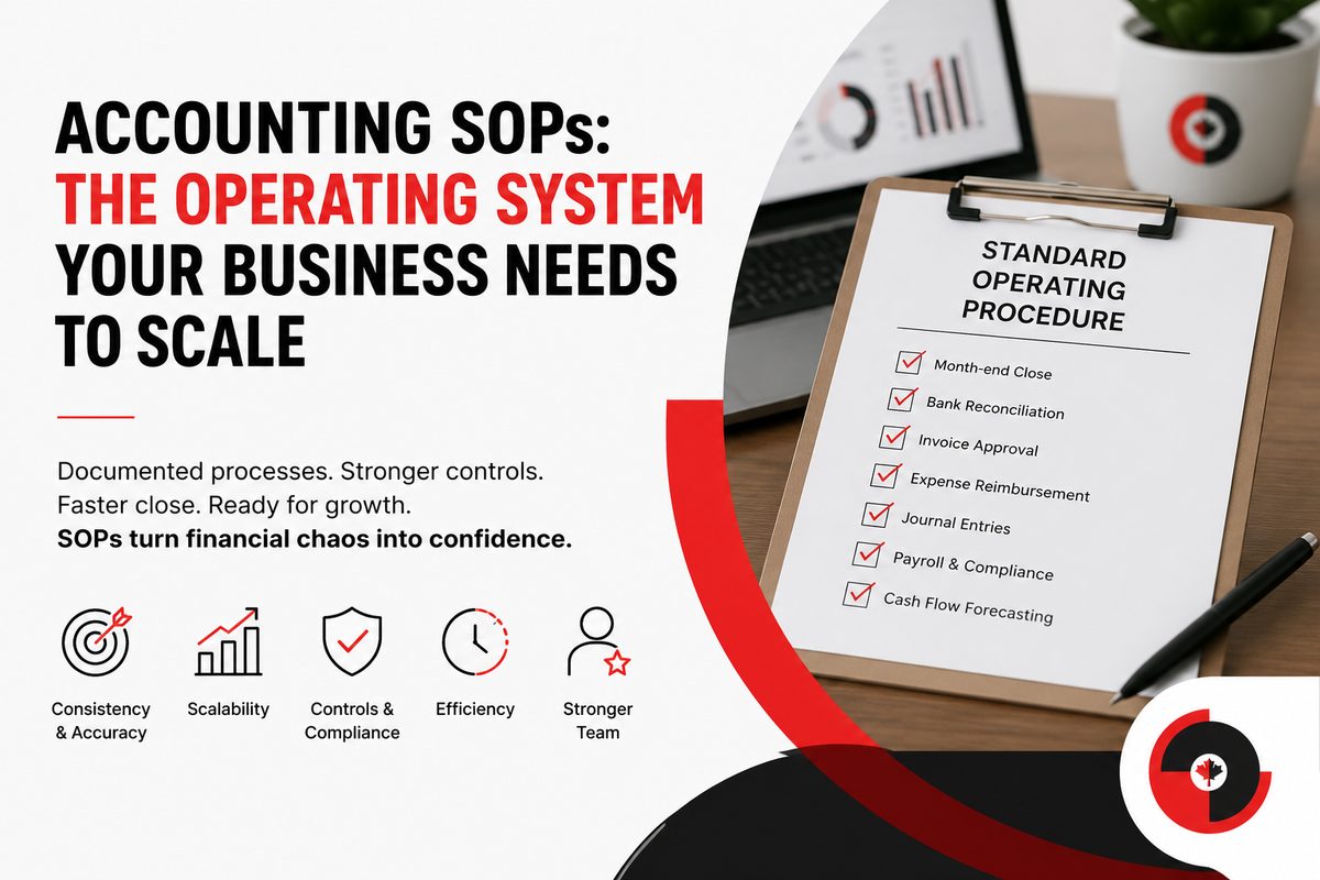 Standard operating procedures documentation for a Canadian accounting team